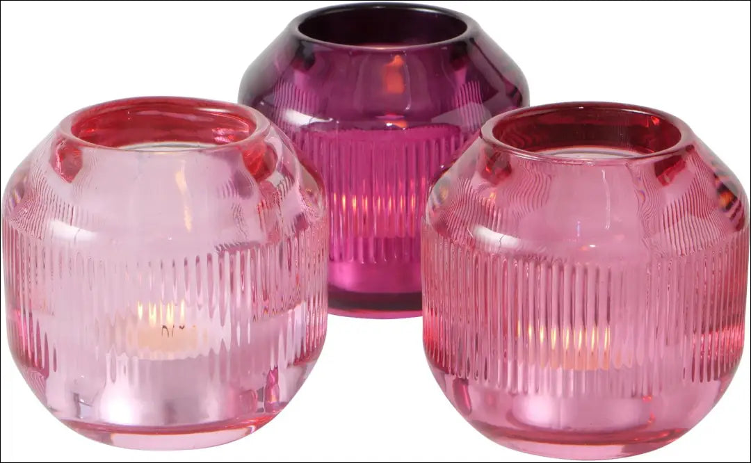 Žvakidžių komplektas (3vnt) DI2239 - €6 Save 70% __label:Pristatymas 1-2 d.d., color-rozine, interjeras,