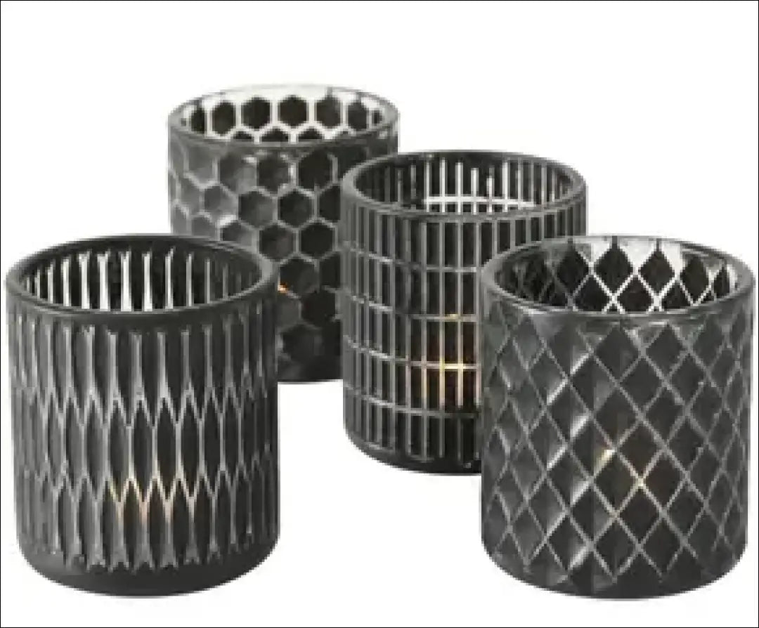 Žvakidžių komplektas (4vnt) DI5853 - €6 Save 70% __label:Pristatymas 1-2 d.d., color-juoda, interjeras,