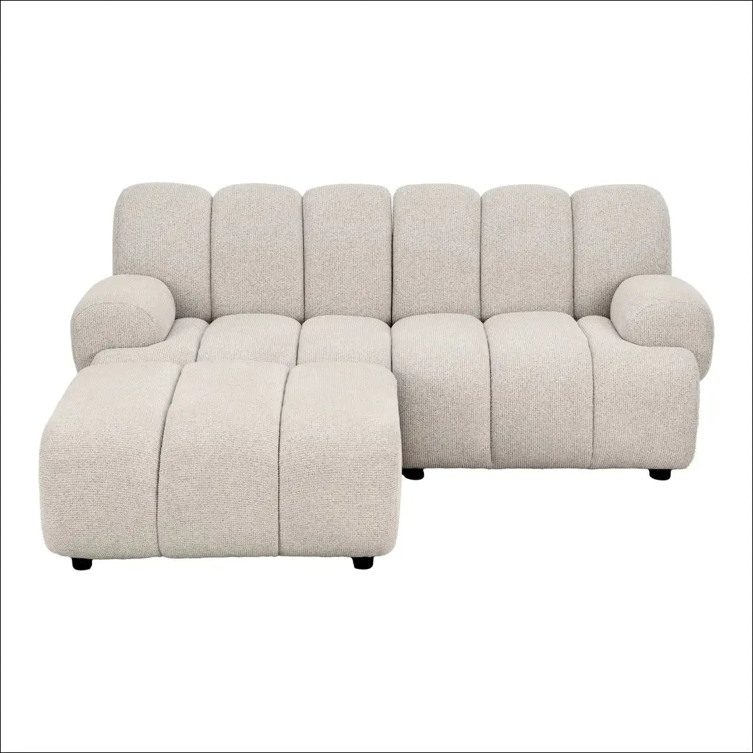 2,5 vietos modulinė sofa su pufu smėlio spalvos kairėn RD240 - €1,491 Save 15% __label:Pristatymas 5-14 d.d., Modular