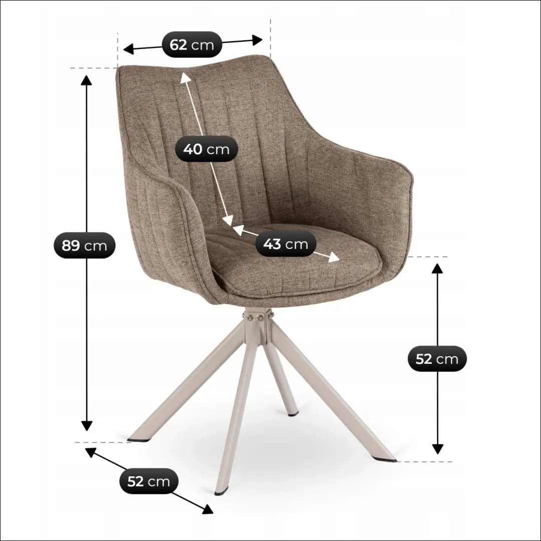 Pasukama kėdė smėlio/kašmyro spalvos TE2570 - €98.87 Save 15% __label:Pristatymas 5-14 d.d., Newelite Naujausi