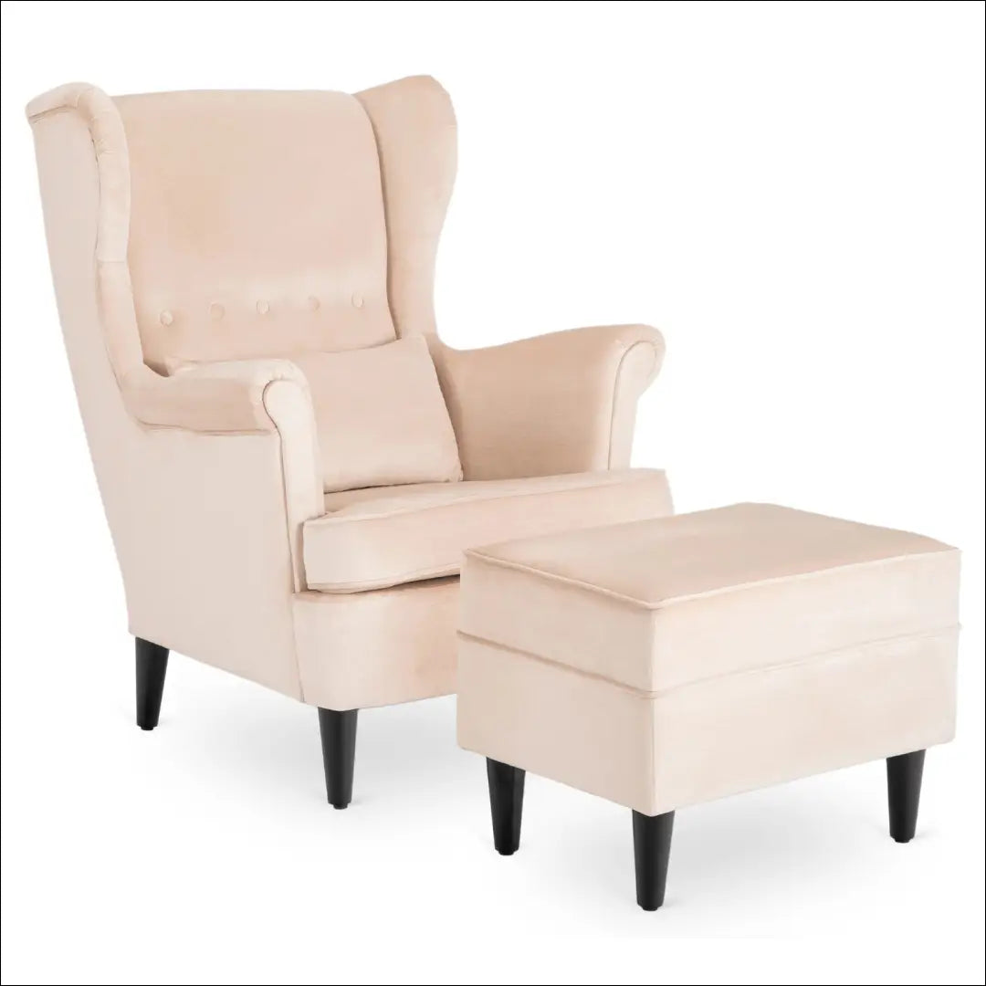 2 poilsio krėslas su pakoja smėlio spalvos aksomas TE2067 - €284 Save 15% __label:Pristatymas 5-14 d.d., Newelite