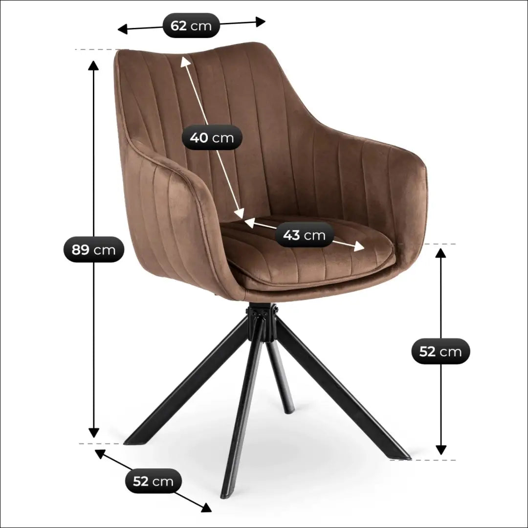Rudas aksominis pasukamas krėslas TE2563 - €92.66 Save 15% __label:Pristatymas 5-14 d.d., Newelite Naujausi produktai 2