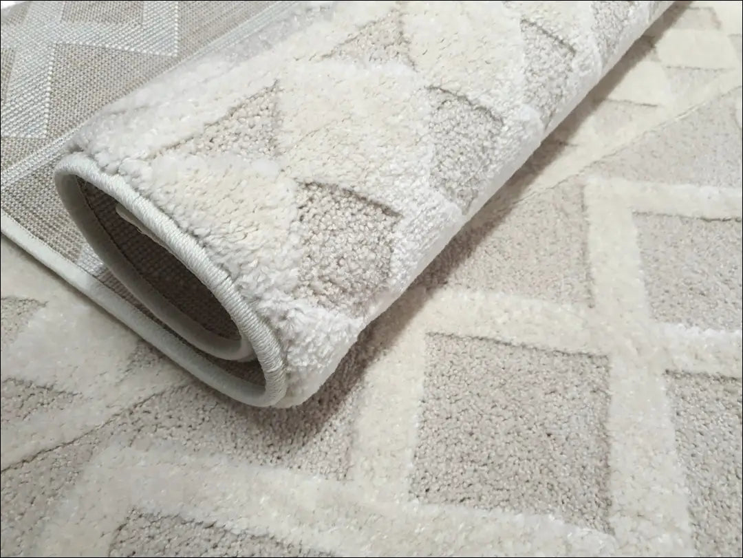 3D efekto kilimas RU962 - €54 Save 50% 50-100, __label:Pristatymas 1-2 d.d., color-kremas, Dydis-120-x-170-cm,