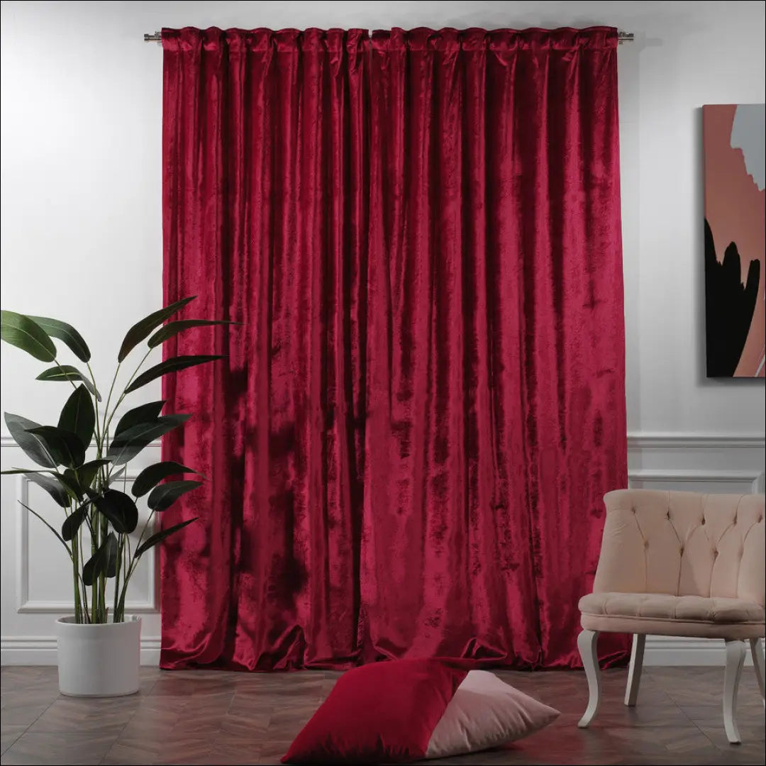 Užuolaida DI11236 - €74 Save 50% 50-100, __label:Pristatymas 1-2 d.d., color-raudona, material-aksomas,
