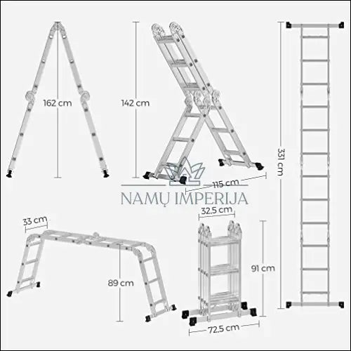 Aliuminės kopečios SM1468 - €198 Save 10% 100-200, __label:Pristatymas 5-14 d.d., kopečios, notouch10, song