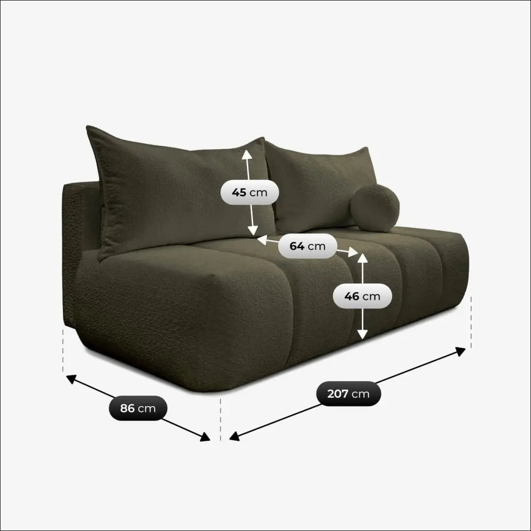 Alyvuogių spalvos sofa-lova TE2481 - €708.69 Save 15% __label:Pristatymas 5-14 d.d., Newelite Naujausi produktai | Namų