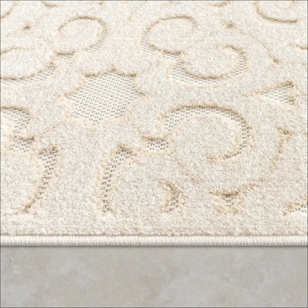 Apvalus lauko/terasos kilimas RU1535 - €140 Save 50% 100-200, __label:Pristatymas 1-2 d.d., apvalus, color-kremas,