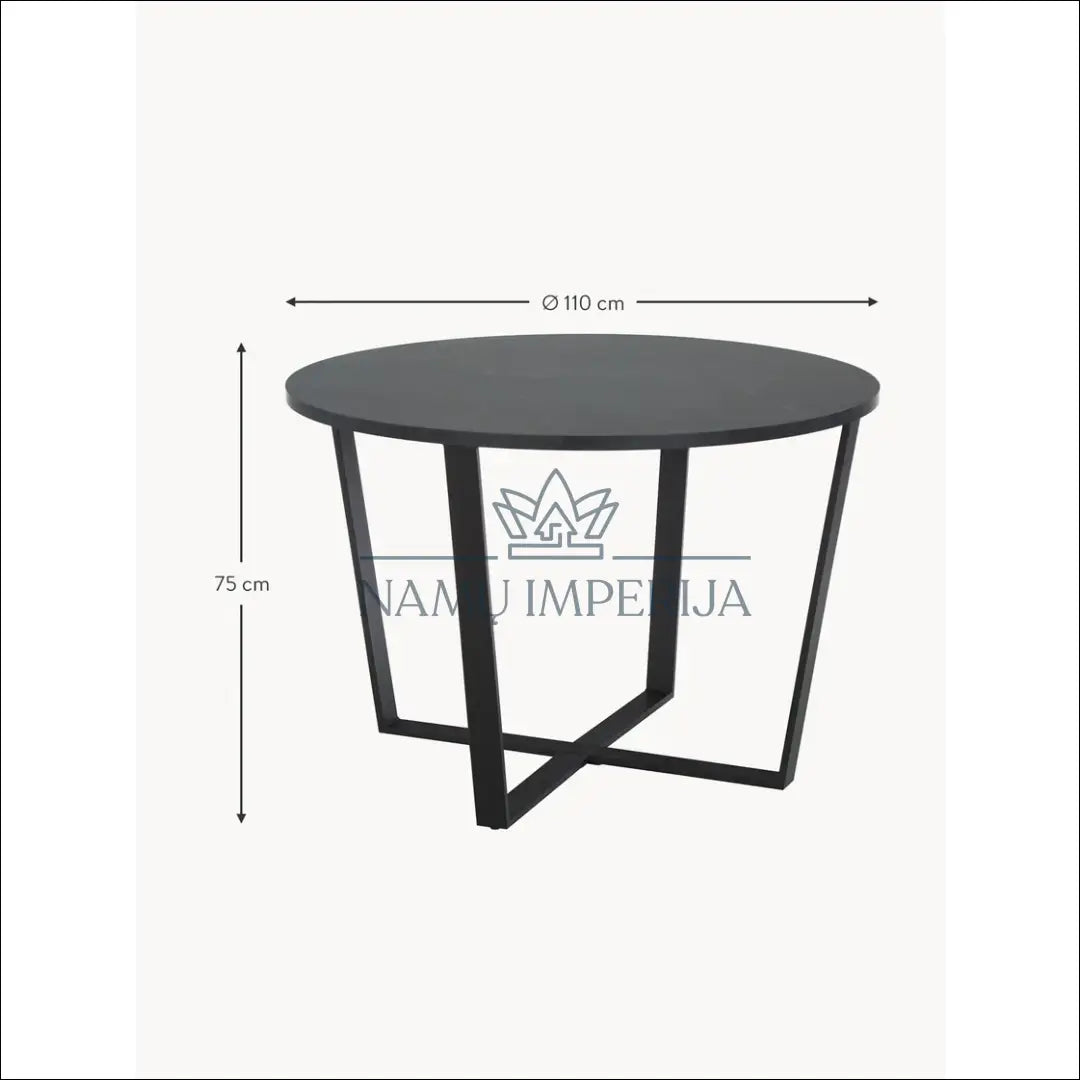 Apvalus valgomojo stalas VI1011 - €140 Save 50% 100-200, __label:Pristatymas 1-2 d.d., color-juoda, material-mdf,