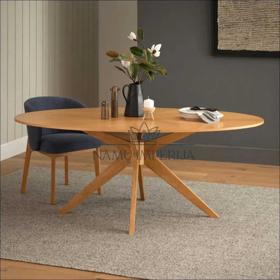 Apvalus valgomojo stalas VI946 - €360 Save 50% __label:Pristatymas 1-2 d.d., color-ruda, material-mediena,