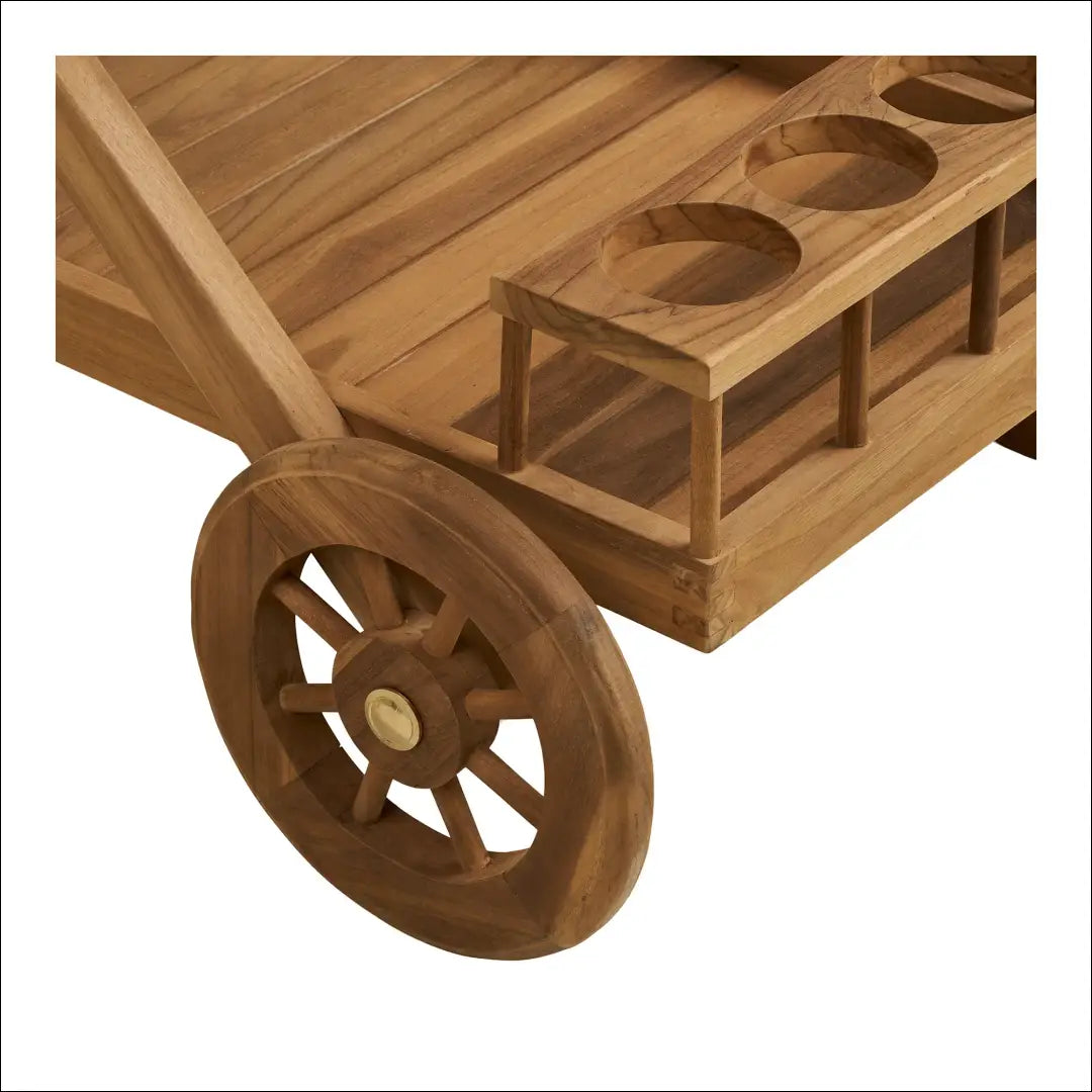 Arbatos vežimėlis tikmedžio natūralios spalvos 86x50x81 cm RD541 - €228 Save 15% __label:Pristatymas 5-14 d.d.,