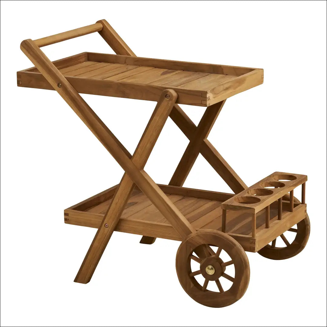 Arbatos vežimėlis tikmedžio natūralios spalvos 86x50x81 cm RD541 - €228 Save 15% __label:Pristatymas 5-14 d.d.,