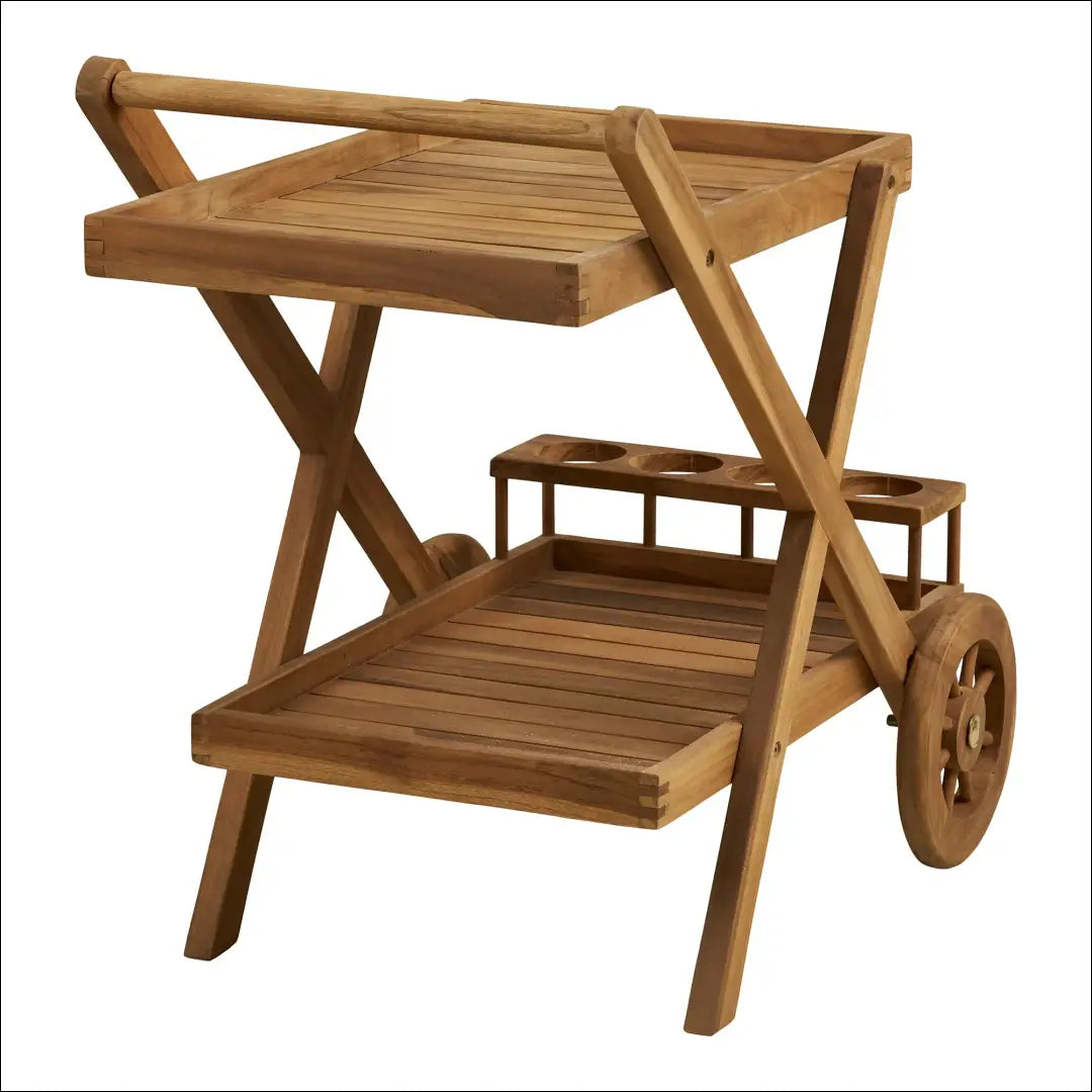 Arbatos vežimėlis tikmedžio natūralios spalvos 86x50x81 cm RD541 - €228 Save 15% __label:Pristatymas 5-14 d.d.,