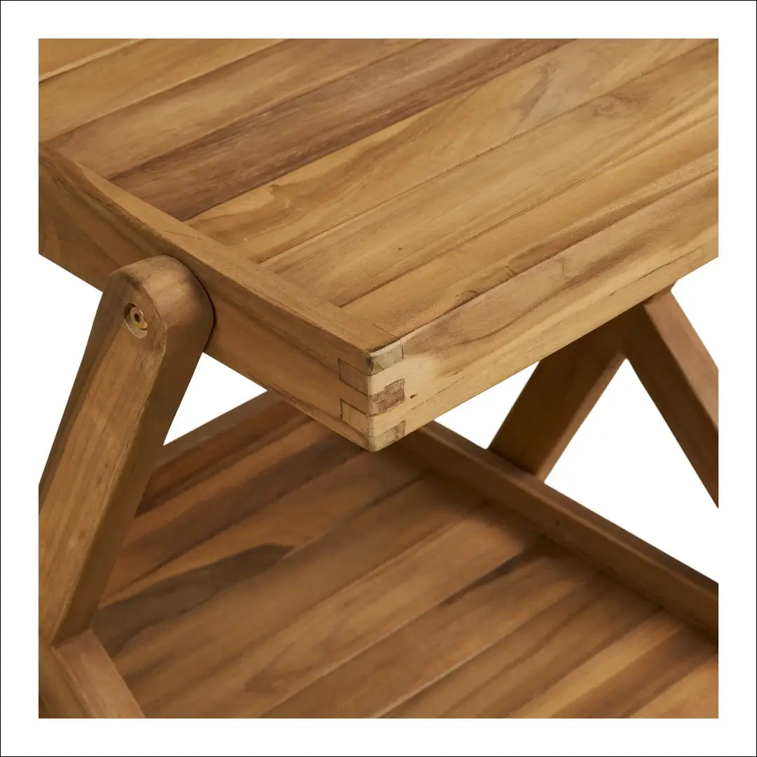 Arbatos vežimėlis tikmedžio natūralios spalvos 86x50x81 cm RD541 - €228 Save 15% __label:Pristatymas 5-14 d.d.,