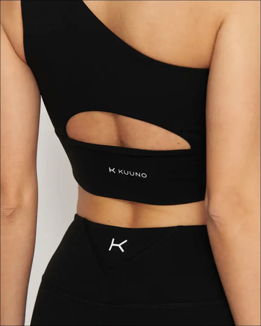 Asimetriška sportinė liemenėlė “Kuuno” DI7686 - __label:Pristatymas 1-2 d.d., color-juoda, drabuziai,