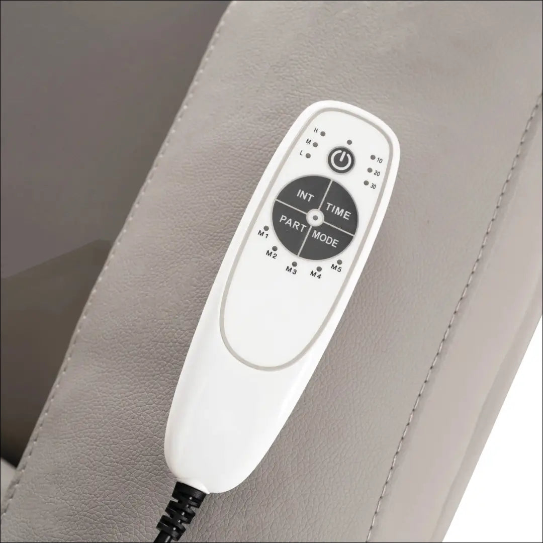 Atlošiama masažinė kėdė su pakoja pilka eko oda TE1301 - €325 Save 15% __label:Pristatymas 5-14 d.d., Newelite Naujausi