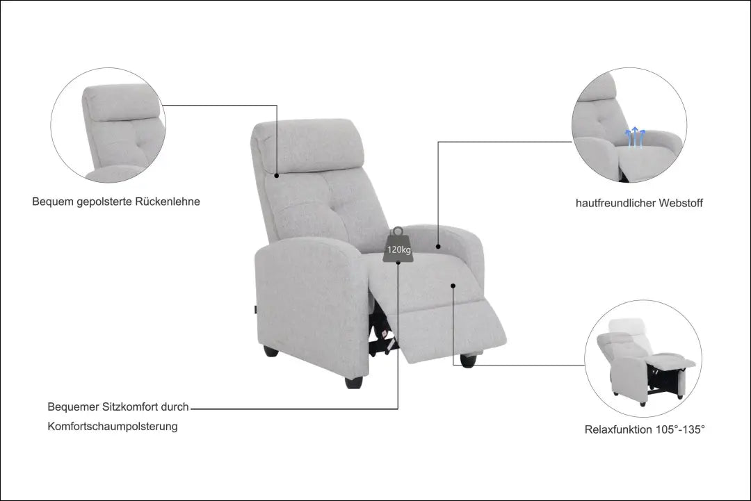 Atlošiamas fotelis MI992 - €180 Save 50% 100-200, __label:Pristatymas 1-2 d.d., color-smelio, foteliai,