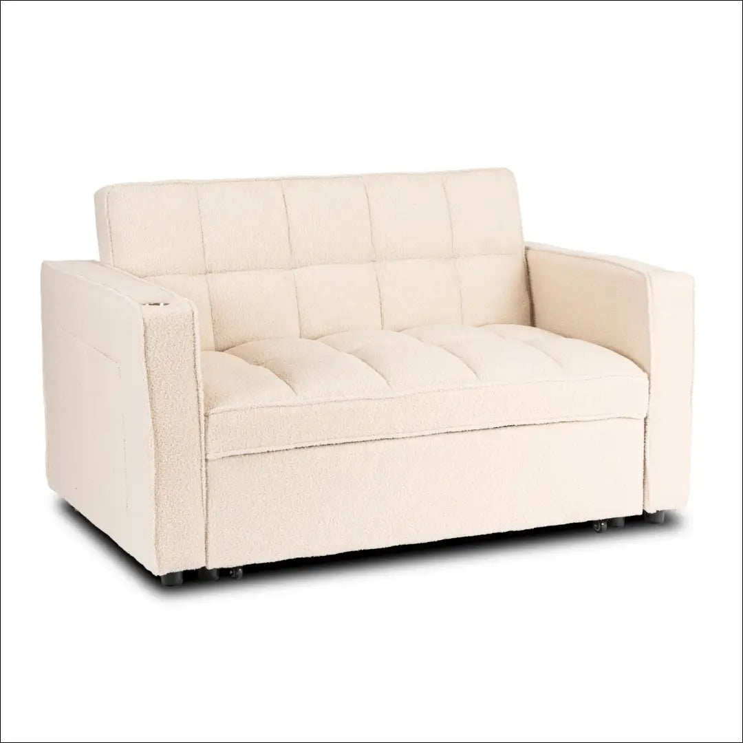 Atlošiamas fotelis miegui smėlio spalvos boucle TE2567 - €331.89 Save 15% __label:Pristatymas 5-14 d.d., Newelite