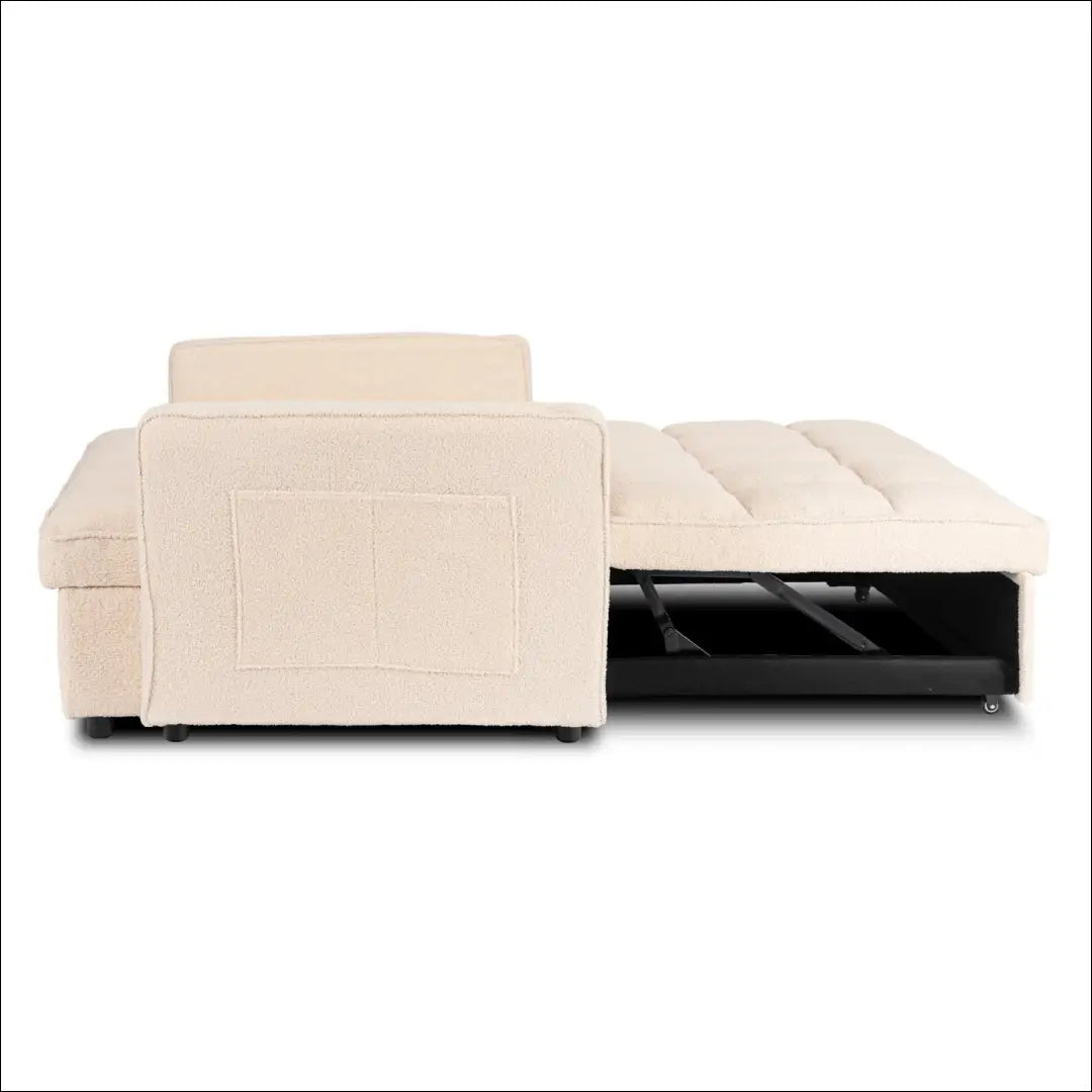 Atlošiamas fotelis miegui smėlio spalvos boucle TE2567 - €331.89 Save 15% __label:Pristatymas 5-14 d.d., Newelite