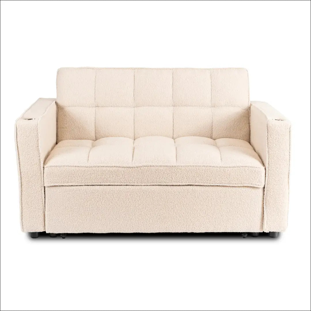 Atlošiamas fotelis miegui smėlio spalvos boucle TE2567 - €331.89 Save 15% __label:Pristatymas 5-14 d.d., Newelite