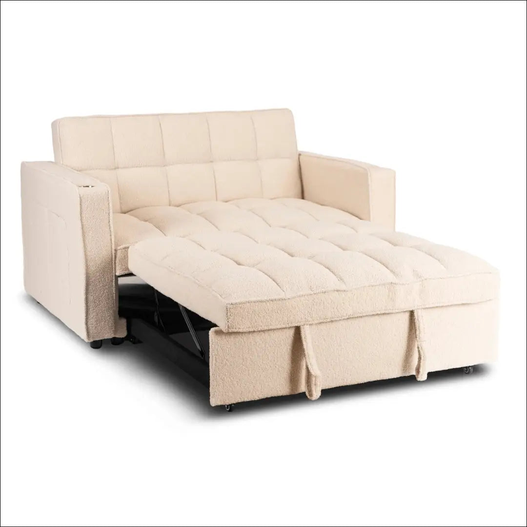 Atlošiamas fotelis miegui smėlio spalvos boucle TE2567 - €331.89 Save 15% __label:Pristatymas 5-14 d.d., Newelite