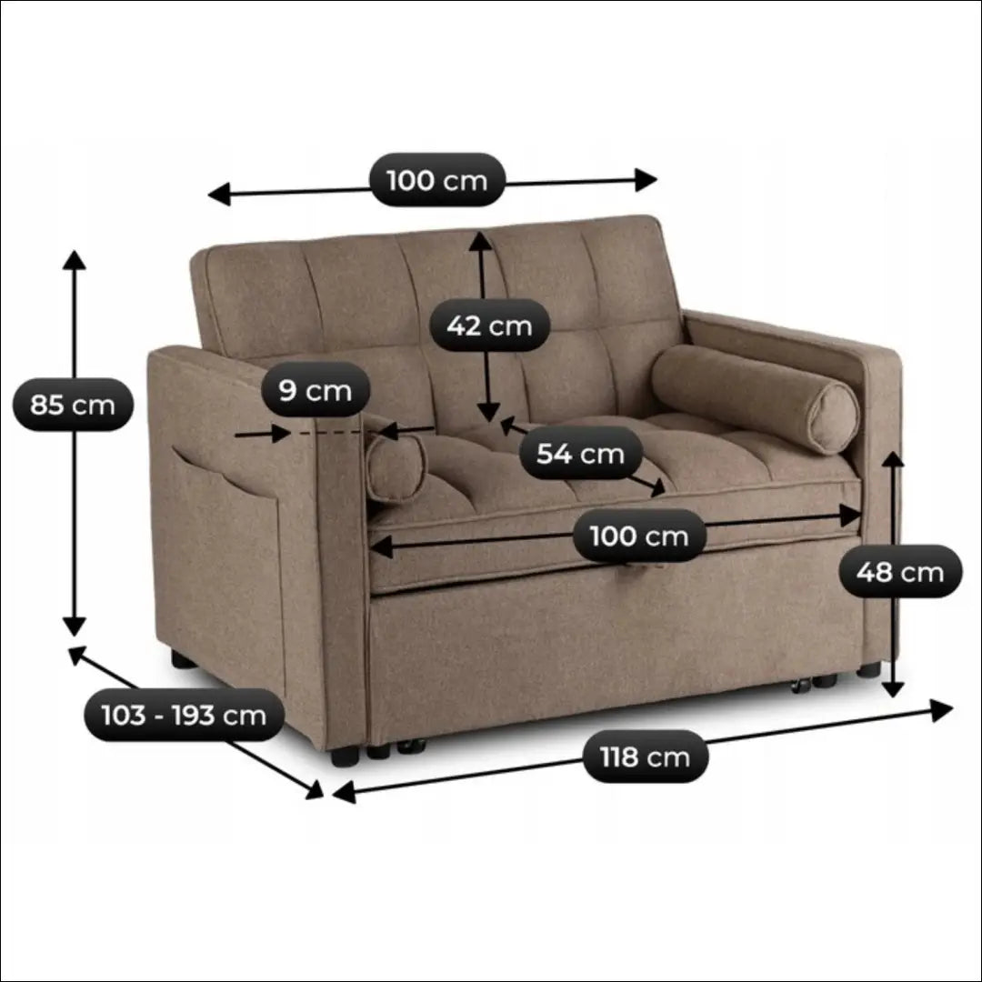 Atlošiamas miegamasis fotelis rudas TE1937 - €319 Save 15% __label:Pristatymas 5-14 d.d., Newelite Naujausi produktai