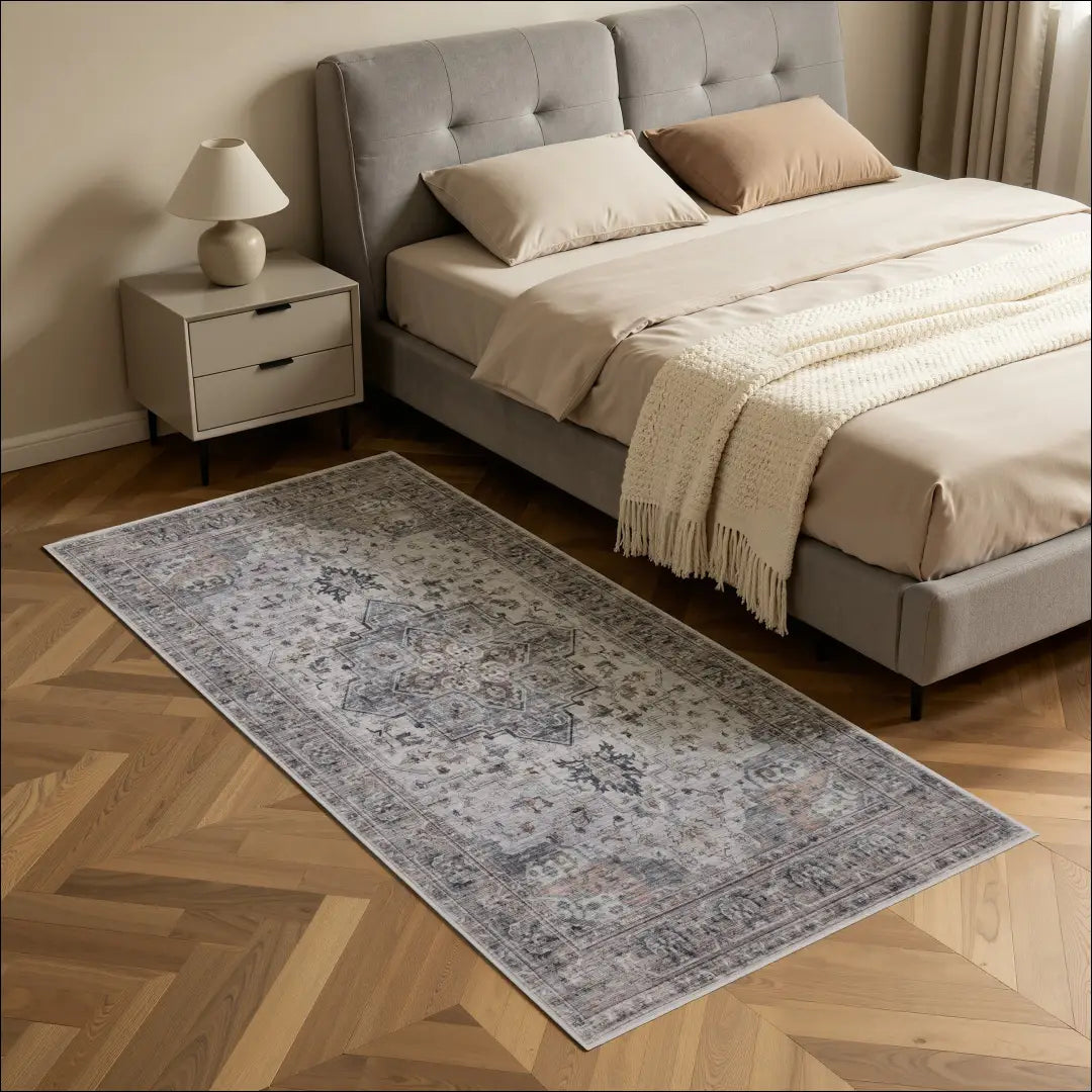 Kilimas NI2950 - ayy2026new, Kurzflorteppich waschbar, Läufer, Polypropylen, Rechteck AYYILDIZ INKA 1144 Beige 80 x