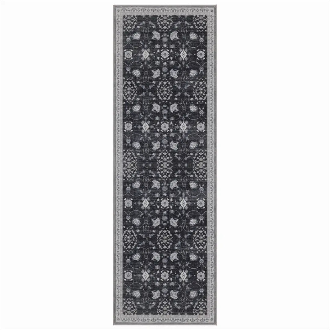 Kilimas NI2948 - €69 Save 15% ayy2026new, Kurzflorteppich waschbar, Läufer, Polypropylen, Rechteck SCHWARZ / 100 %