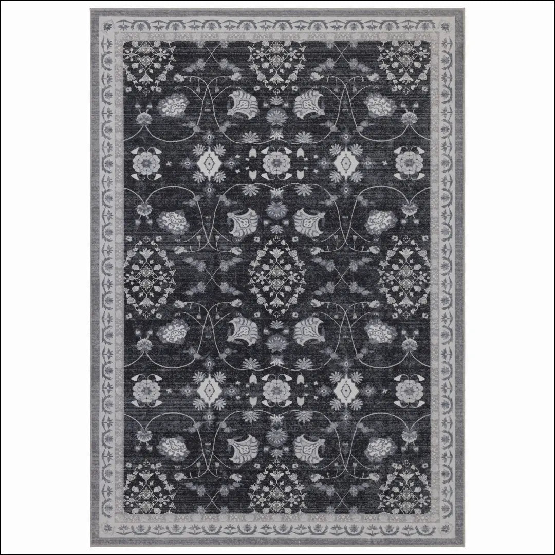 Kilimas NI2948 - €108 Save 15% ayy2026new, Kurzflorteppich waschbar, Läufer, Polypropylen, Rechteck SCHWARZ / 100 %