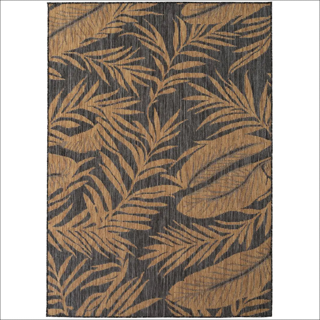 Kilimas NI2942 - €267 Save 15% ayy2026new, Botanisch, In-/Outdoorteppich, Läufer, Polypropylen SCHWARZ / 100 % / Größe: