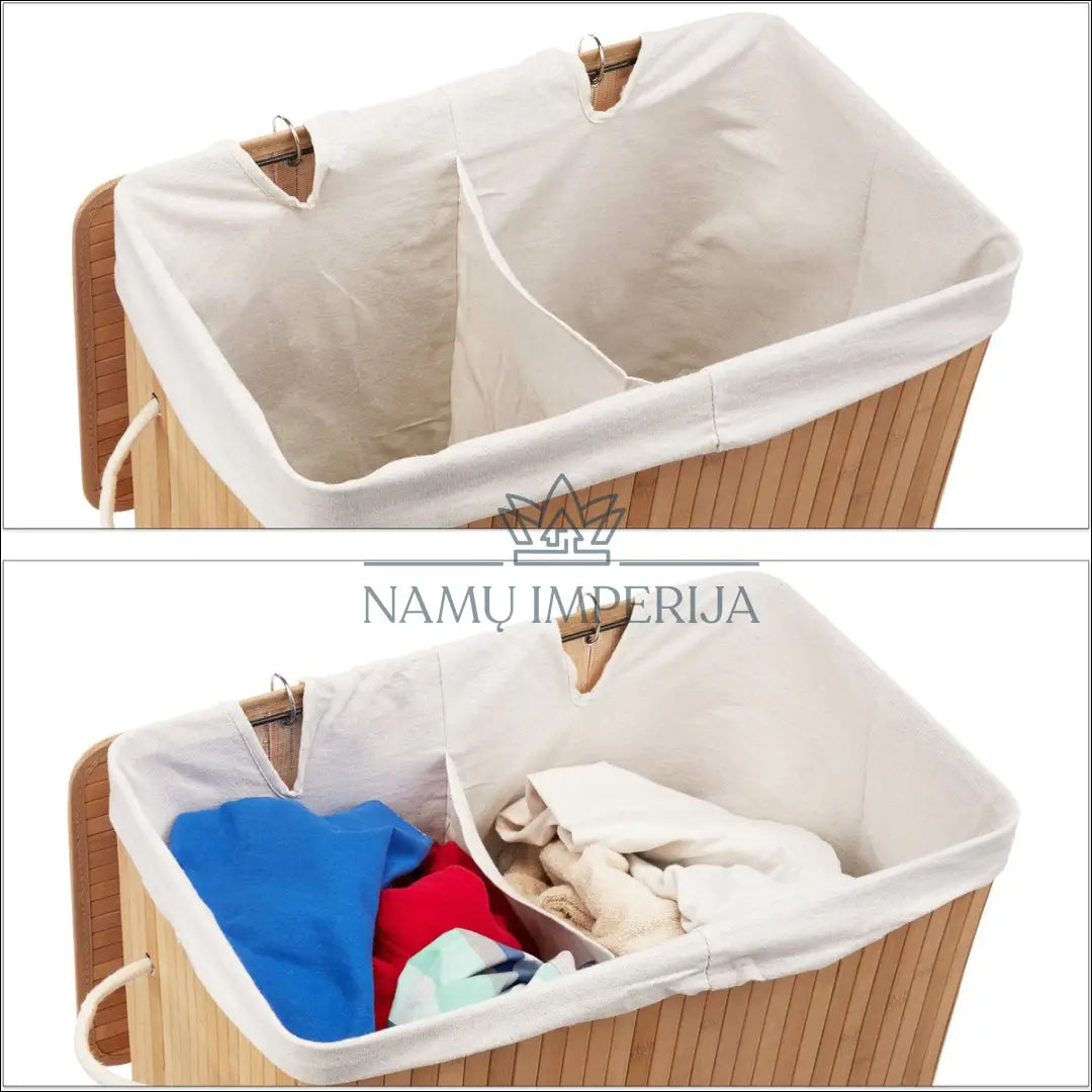 Bambukinis skalbinių rūšiavimo krepšys 95L DA0129 - €24 Save 50% __label:Pristatymas 1-2 d.d., skalbiniai, under-25,