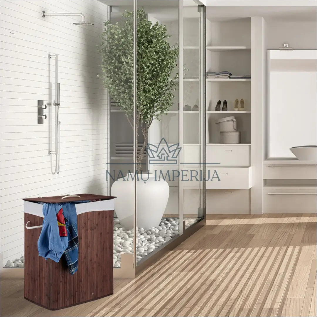 Bambukinis skalbinių rūšiavimo krepšys 95L DA0129 - €24 Save 50% __label:Pristatymas 1-2 d.d., skalbiniai, under-25,