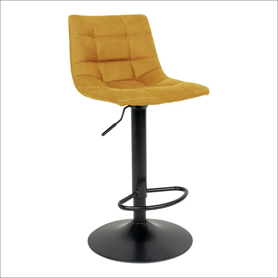 Baro kėdė aksominė garstyčių geltonumo juodos kojos RD052 - €104 Save 15% 100-200, __label:Pristatymas 5-14 d.d., Bar &