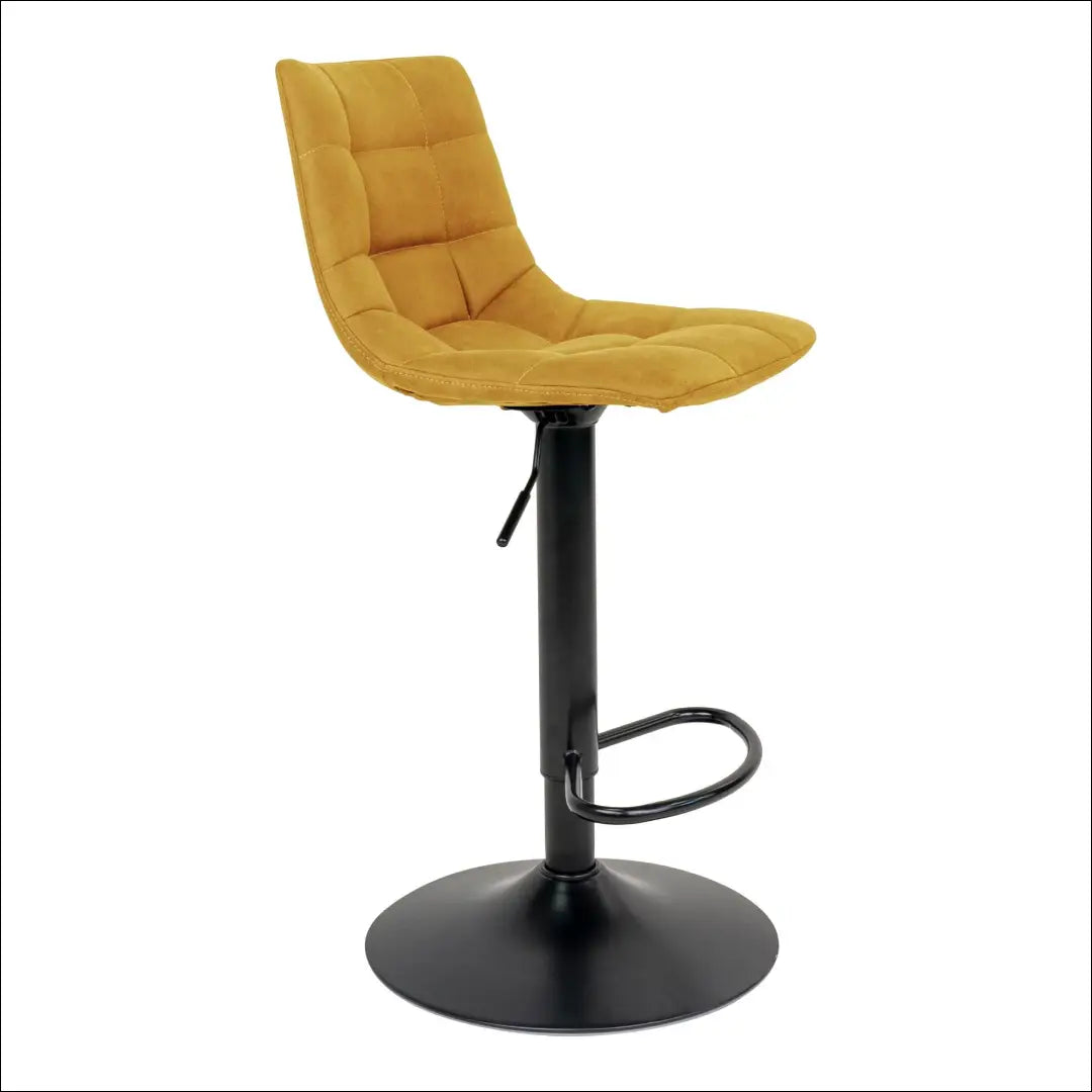 Baro kėdė aksominė garstyčių geltonumo juodos kojos RD052 - €104 Save 15% 100-200, __label:Pristatymas 5-14 d.d., Bar &