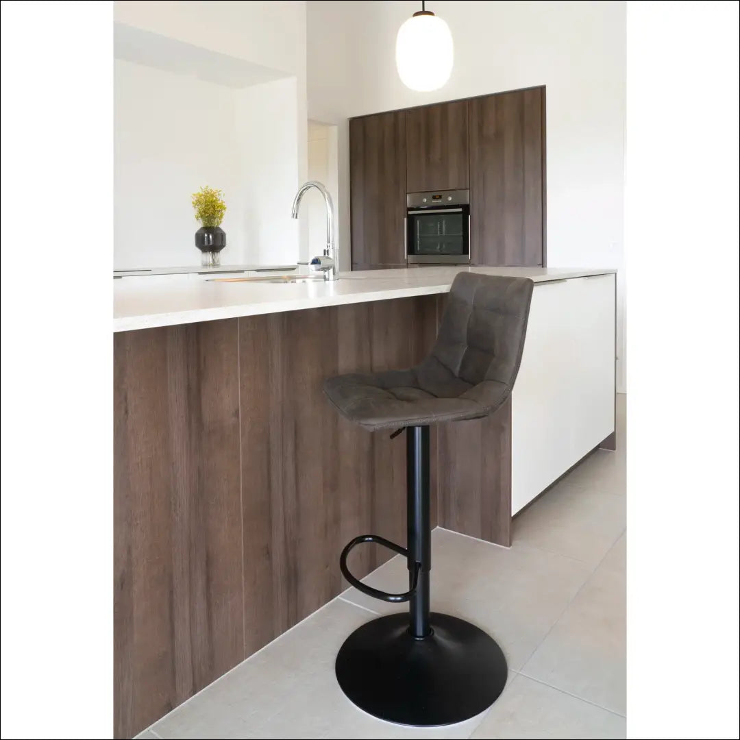 Baro kėdė mikropluošto tamsiai pilka juodos kojelės RD051 - €104 Save 15% 100-200, __label:Pristatymas 5-14 d.d., Bar &