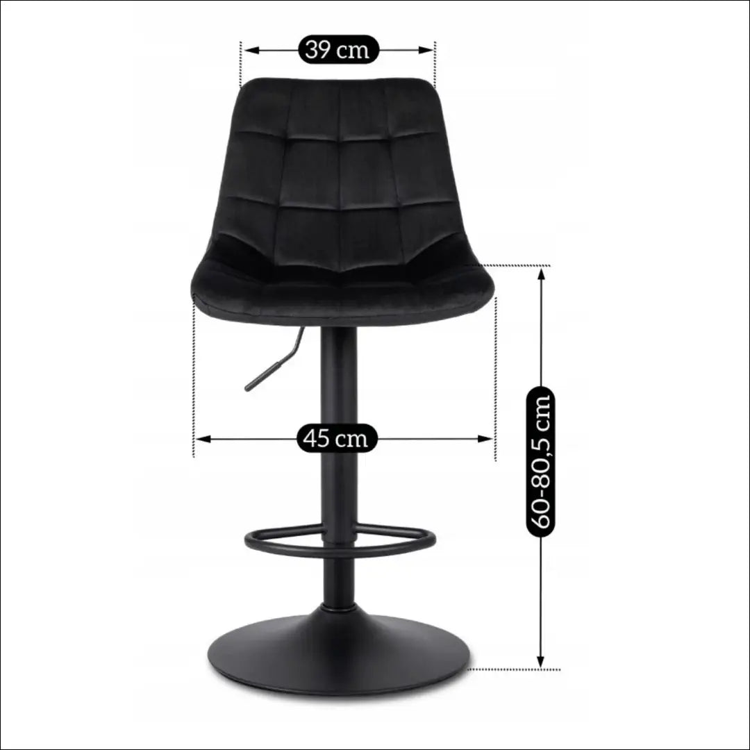 Baro kėdė su veliūro audiniu juodos spalvos TE247 - €62 Save 15% 50-100, __label:Pristatymas 5-14 d.d., elite, Hokery,