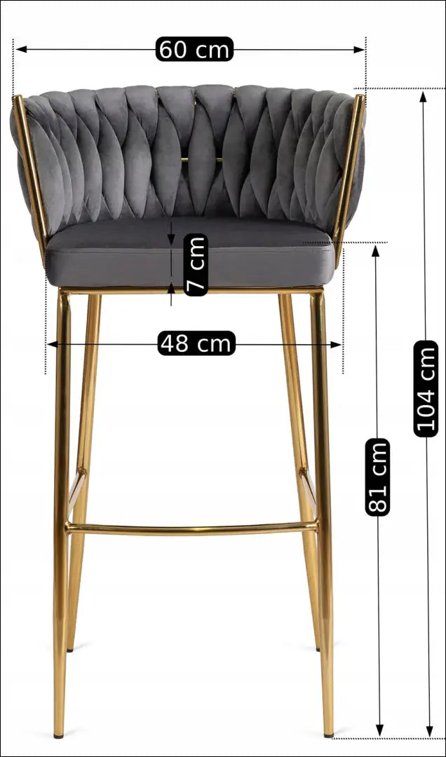 Baro kėdė su veliūro audiniu pilkos spalvos TE250 - €108 Save 15% 100-200, __label:Pristatymas 5-14 d.d., elite,