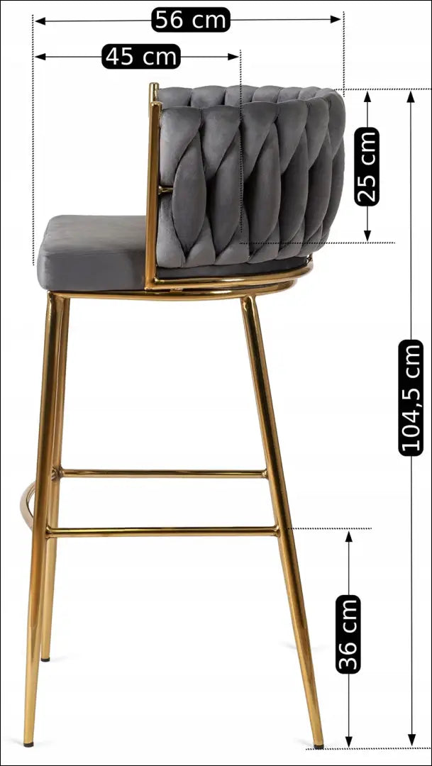 Baro kėdė su veliūro audiniu pilkos spalvos TE250 - €108 Save 15% 100-200, __label:Pristatymas 5-14 d.d., elite,