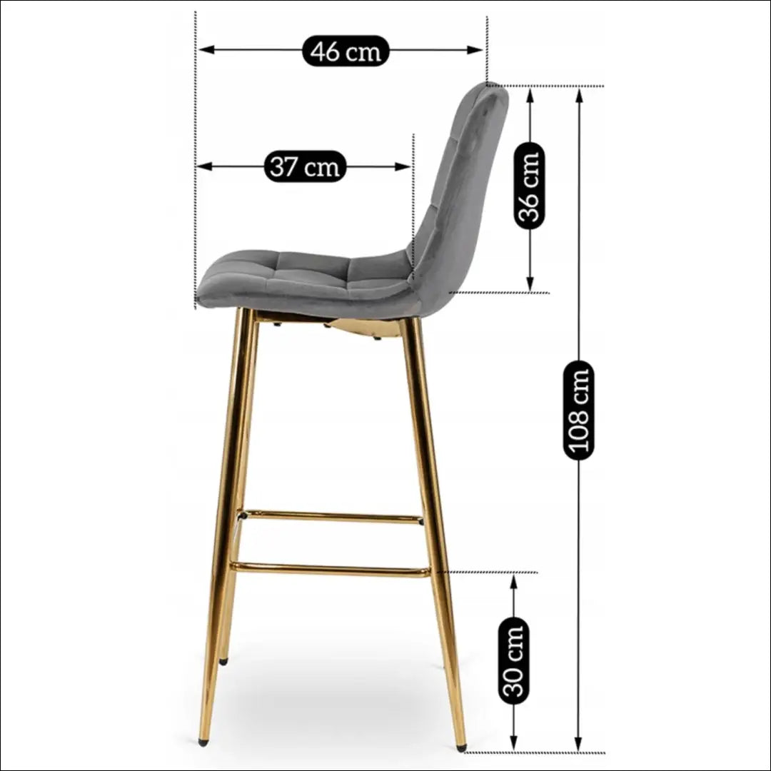 Baro kėdė su veliūro audiniu pilkos spalvos TE363 - €66 Save 15% 50-100, __label:Pristatymas 5-14 d.d., elite, Hokery,