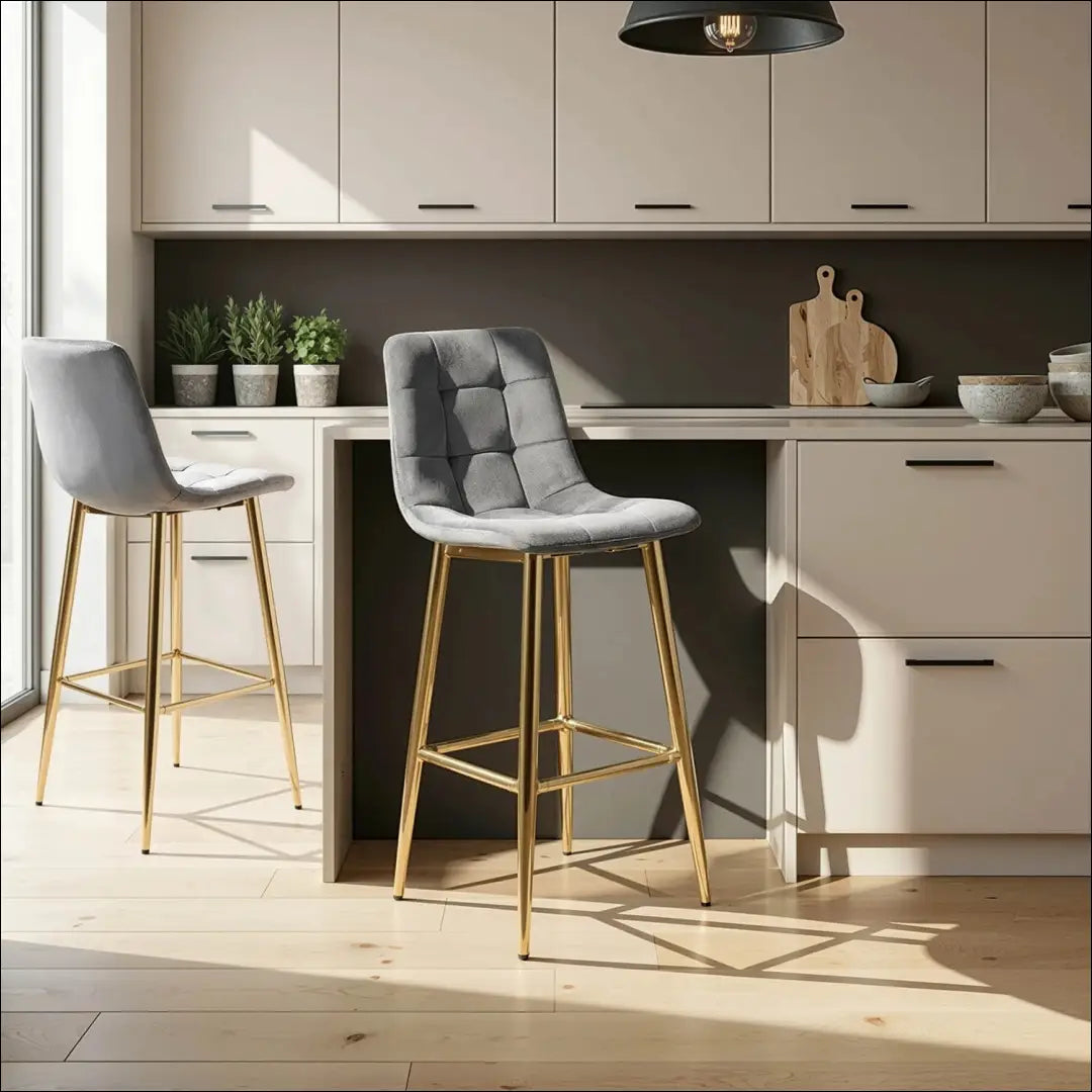 Baro kėdė su veliūro audiniu pilkos spalvos TE363 - €66 Save 15% 50-100, __label:Pristatymas 5-14 d.d., elite, Hokery,