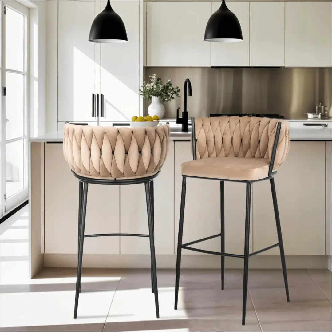 Baro kėdė su veliūro audiniu smėlio spalvos TE157 - €95 Save 15% 50-100, __label:Pristatymas 5-14 d.d., elite, Hokery,