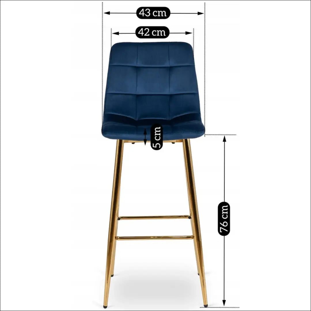 Baro kėdė su veliūro audiniu tamsiai mėlynos spalvos TE367 - €67 Save 15% 50-100, __label:Pristatymas 5-14 d.d., elite,