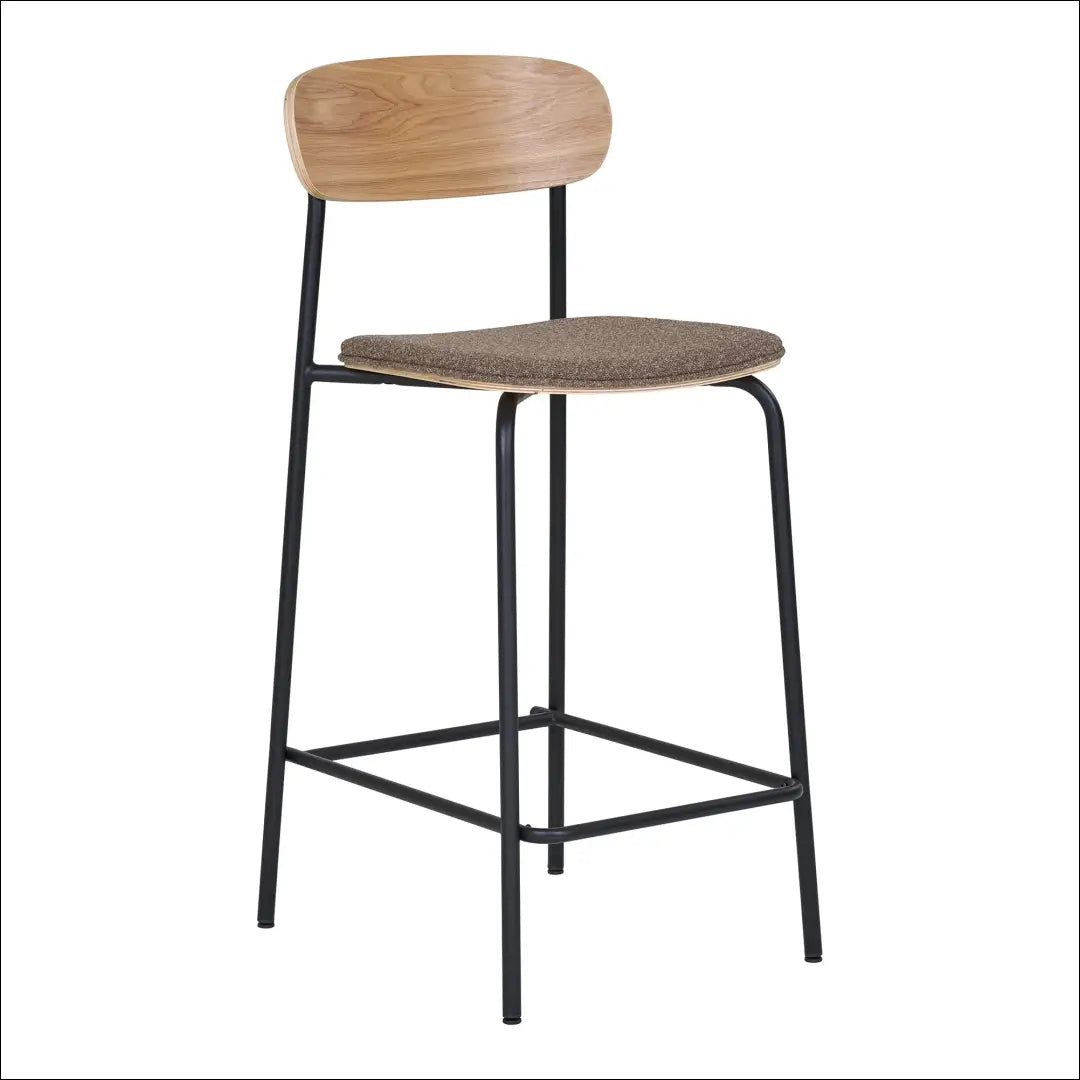 Baro kėdė uosio medienos atlošas ruda sėdynė su juodomis kojelėmis RD067 - €111 Save 15% 100-200, __label:Pristatymas