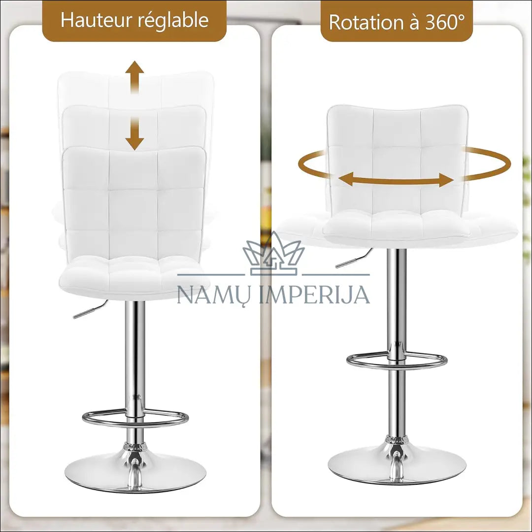Baro kėdė VI1014 €49 Save 50% 25 50, __label:Pristatymas 1 2 d.d., baro kedes, color balta, material eko oda €25 to €50