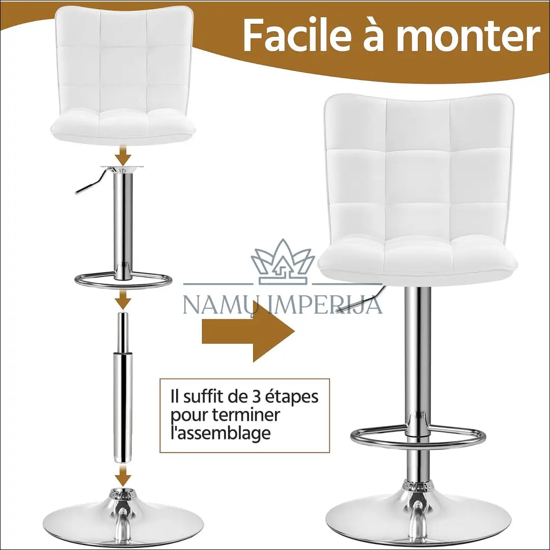 Baro kėdė VI1014 €49 Save 50% 25 50, __label:Pristatymas 1 2 d.d., baro kedes, color balta, material eko oda €25 to €50