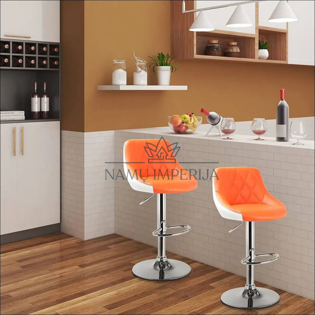 Baro kėdė VI1040 - €57 Save 50% 50-100, __label:Pristatymas 1-2 d.d., baro-kedes, color-balta, color-oranzine €50