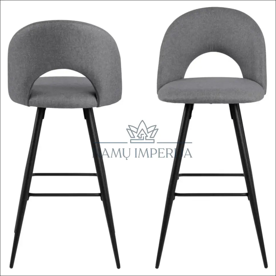 Baro kėdė VI1079 - €65 Save 50% 50-100, __label:Pristatymas 1-2 d.d., baro-kedes, color-pilka, material-gobelenas €50