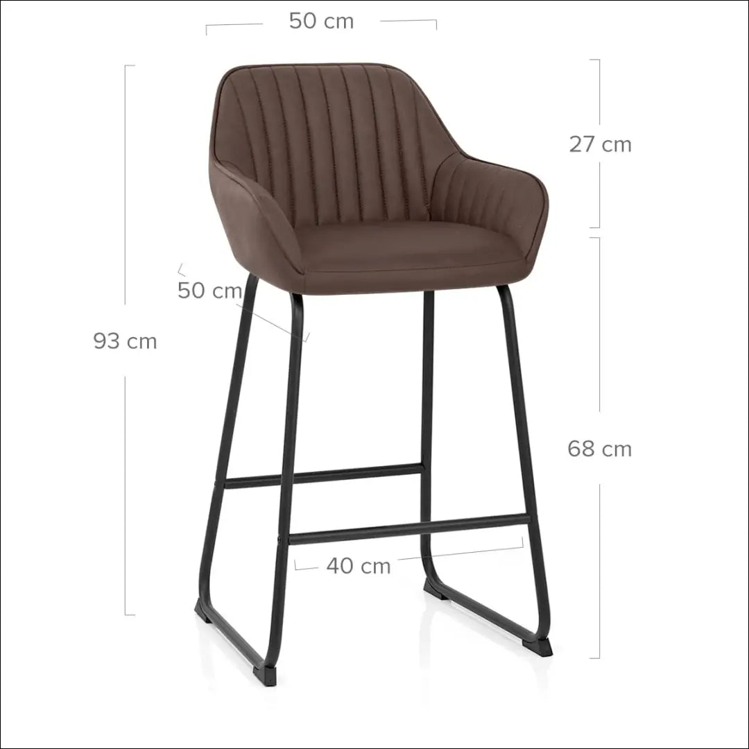 Baro kėdė VI1088 - €59 Save 50% 50-100, __label:Pristatymas 1-2 d.d., baro-kedes, color-ruda, material-dirbtine-oda €50