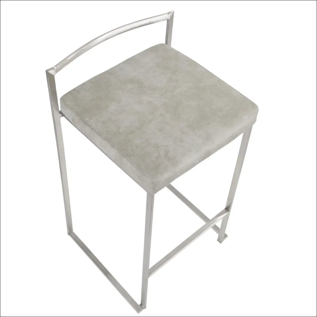 Baro kėdė VI1089 - €60 Save 50% 50-100, __label:Pristatymas 1-2 d.d., baro-kedes, color-pilka, color-sidabrine €50