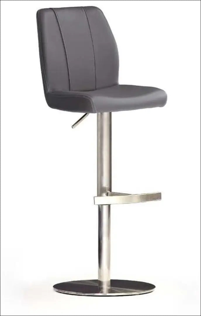 Baro kėdė VI1133 - €110 Save 50% 100-200, __label:Pristatymas 1-2 d.d., baro-kedes, color-pilka, material-dirbtine-oda