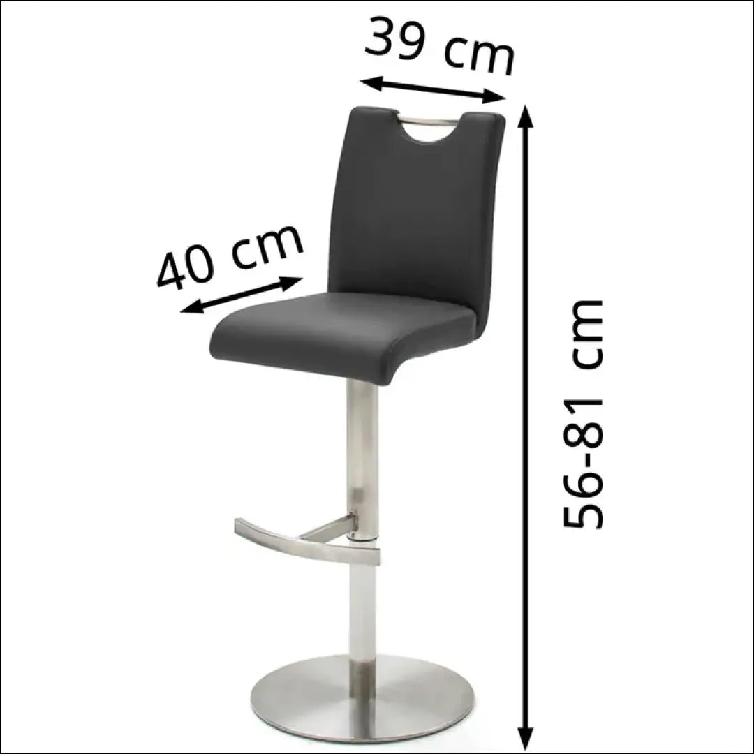 Baro kėdė VI1502 - €84 Save 50% 50-100, __label:Pristatymas 1-2 d.d., baro-kedes, color-juoda, material-dirbtine-oda